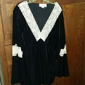 Black Velvet Blouse